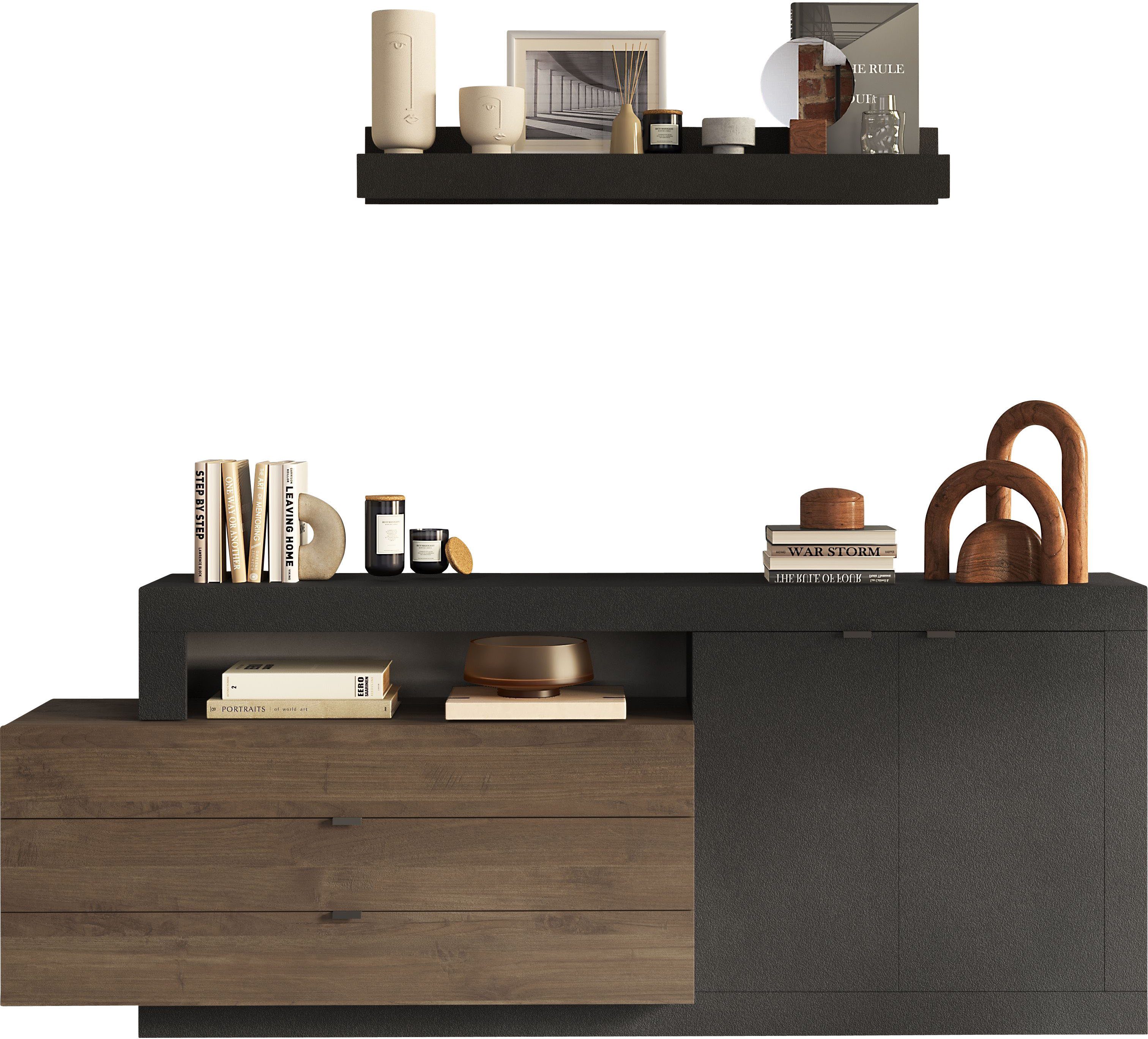 LC Sideboard Freedom, Breite 199 cm mit 2 Türen und 3 Schubkästen (in